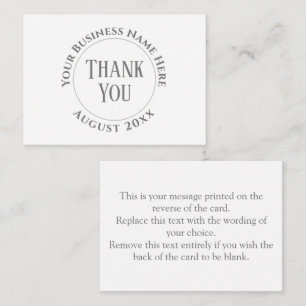 Company or Business Thank You Note Card