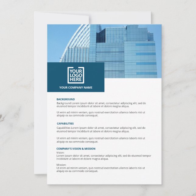 Company Overview Template (Front)