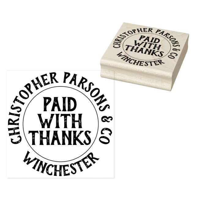 Company Paid With Thanks Rubber Stamp (Creator Uploaded)