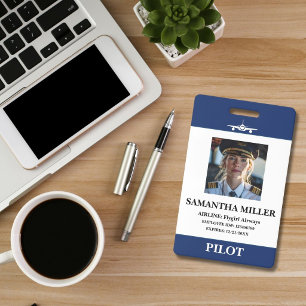 Company Photo Security ID Aviation Airline Flight Badge