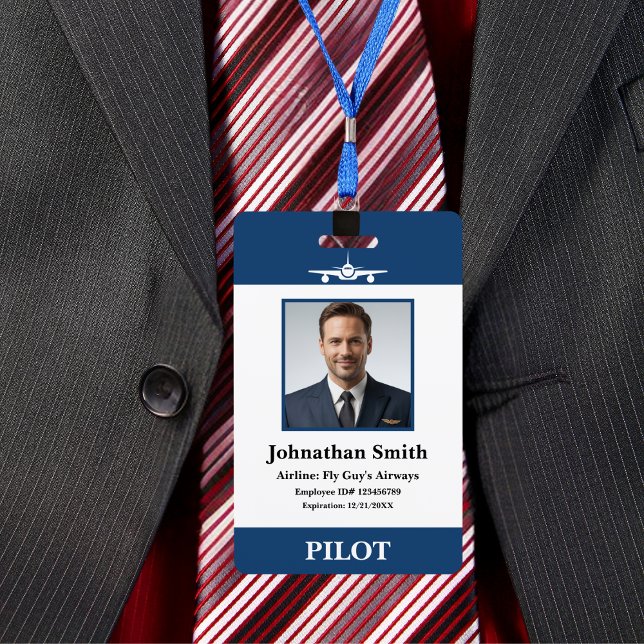 Company Photo Security ID Aviation Airline Pilot ID Badge (Creator Uploaded)