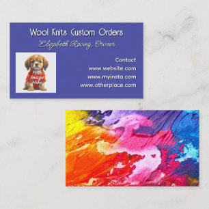 Company Photo Template Purple Business Card