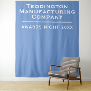 Company Presentation Awards Backdrop in Light Blue Tapestry