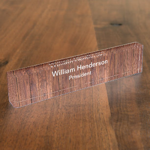 Company President Executive Nameplate