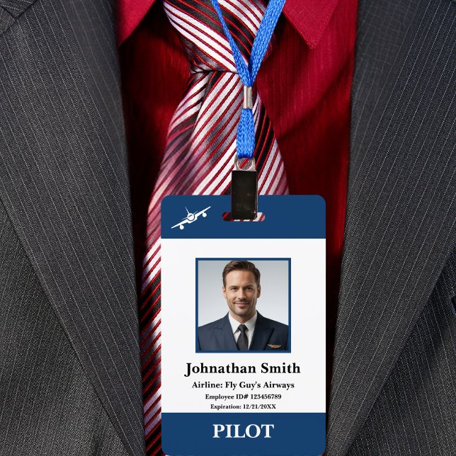 Company Professional Photo ID Security Pilot ID Badge (Creator Uploaded)
