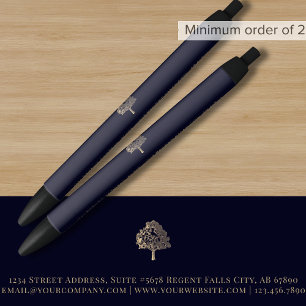 Company Promotional Custom Logo Black Ink Pen