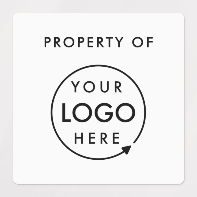 Company Property Logo | Business Asset Laptop (Design 1)