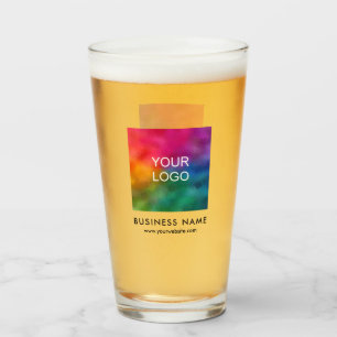 Company Small Business Logo Here Template Beer Glass