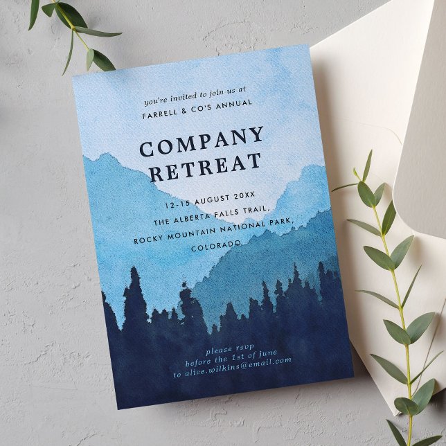 Company Team Retreat with Mountains Invitation (Creator Uploaded)