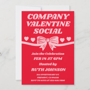 Company Valentine Social Invitation