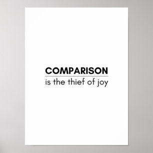 Comparison is the thief of joy - Motivational Post Poster