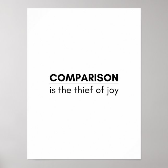 Comparison is the thief of joy - Motivational Post Poster (Front)