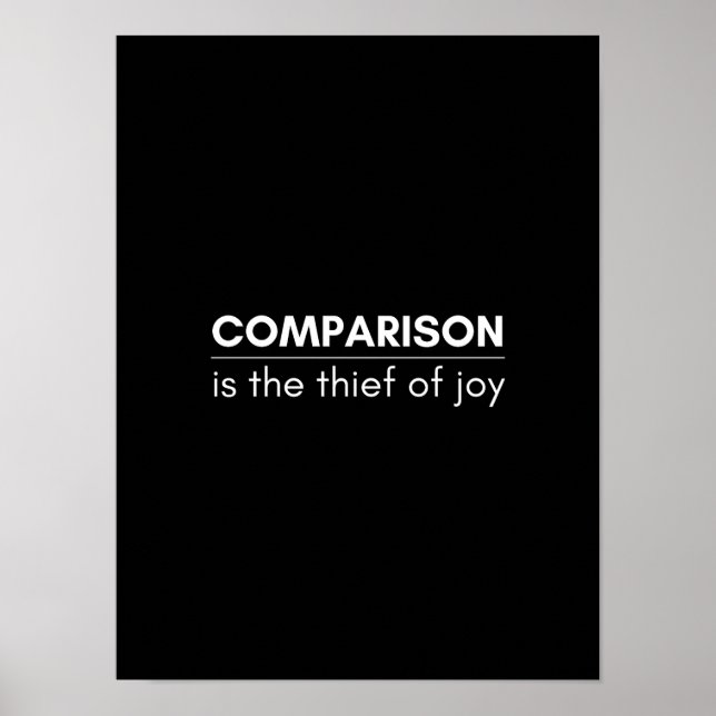 Comparison is the thief of joy - Motivational Post Poster (Front)