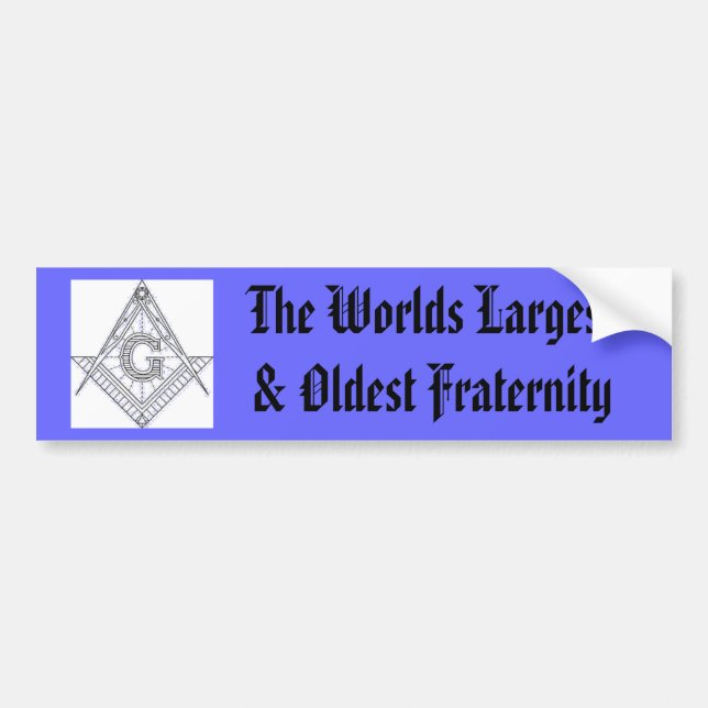 compas, The Worlds Largest & Oldest Fraternity Bumper Sticker (Front)
