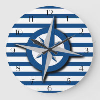 Compass and Stripes Pattern Nautical Inspired