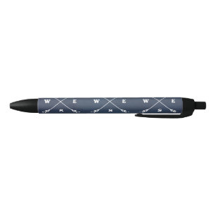 Compass arrows black ink pen