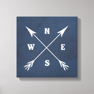 Compass arrows canvas print
