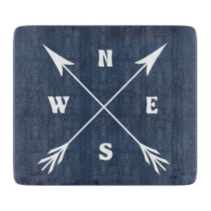 Compass arrows cutting board