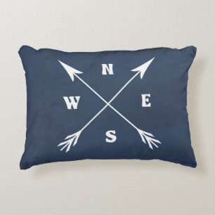 Compass arrows decorative cushion