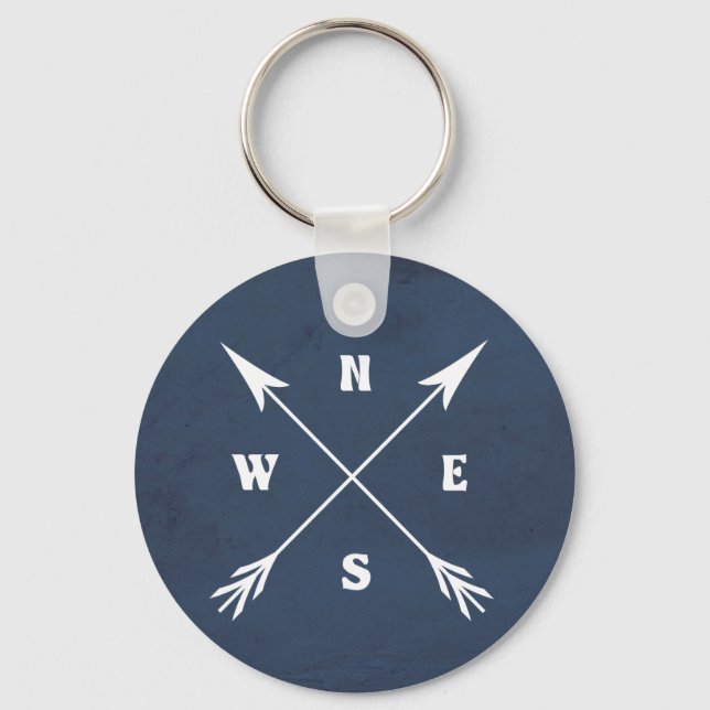 Compass arrows key ring (Front)