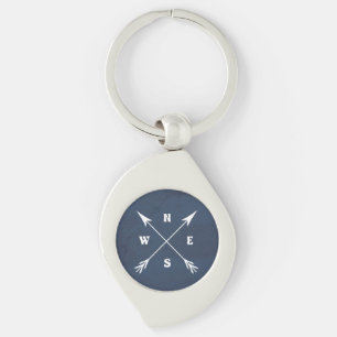 Compass arrows key ring
