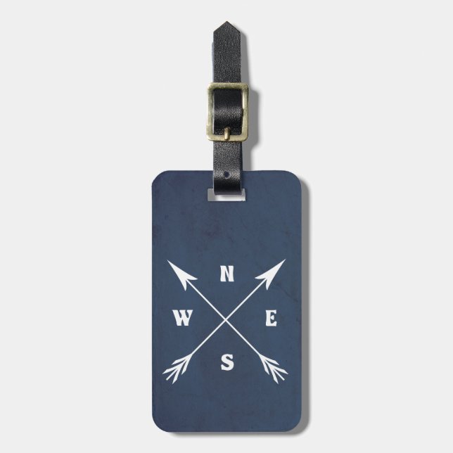 Compass arrows luggage tag (Front Vertical)