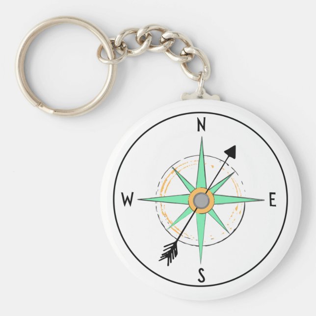 Compass Art Keychain (Front)