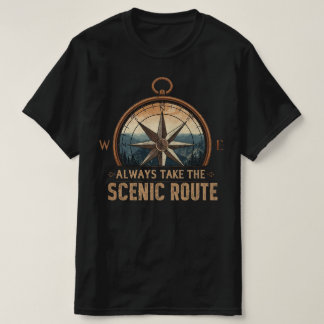 Compass Camping Tee – Always Take The Scenic Route