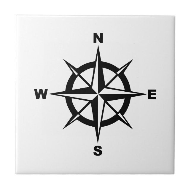 Compass Ceramic Tile (Front)