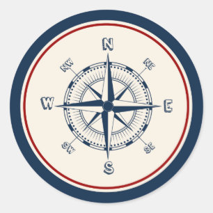 Compass Classic Round Sticker