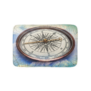 Compass Clouds Bath Mat