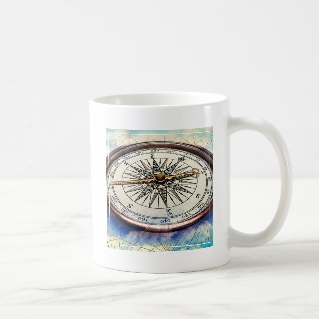 Compass Clouds Coffee Mug (Right)