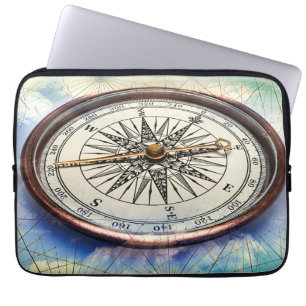 Compass Clouds Laptop Sleeve
