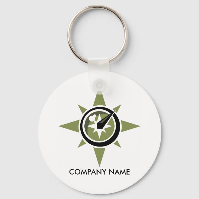 Compass Customisable Keychain (Front)