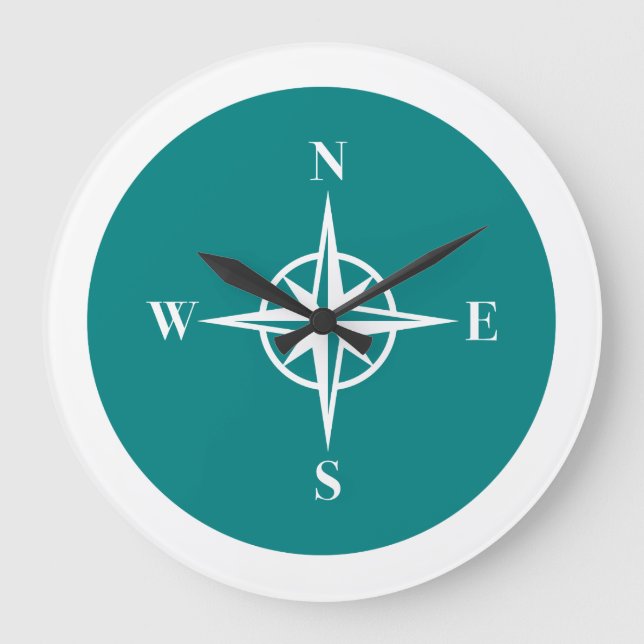 Compass design large clock (Front)