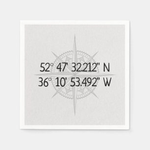Compass GPS Home Coordinates  Napkin