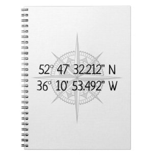 Compass GPS Home Coordinates  Notebook