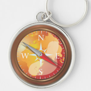 Compass Key Ring