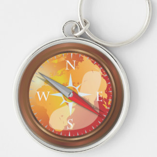 Compass Key Ring