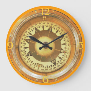 Compass Large Clock