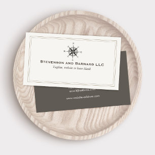 Compass Logo Traditional Nautical Business Card