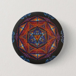 Compass Mandala 6 Cm Round Badge