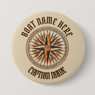 Compass Maritime Vintage Custom 7.5 Cm Round Badge