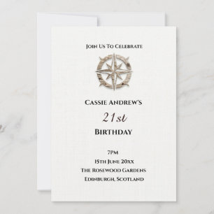 Compass Milestone Birthday Invitation