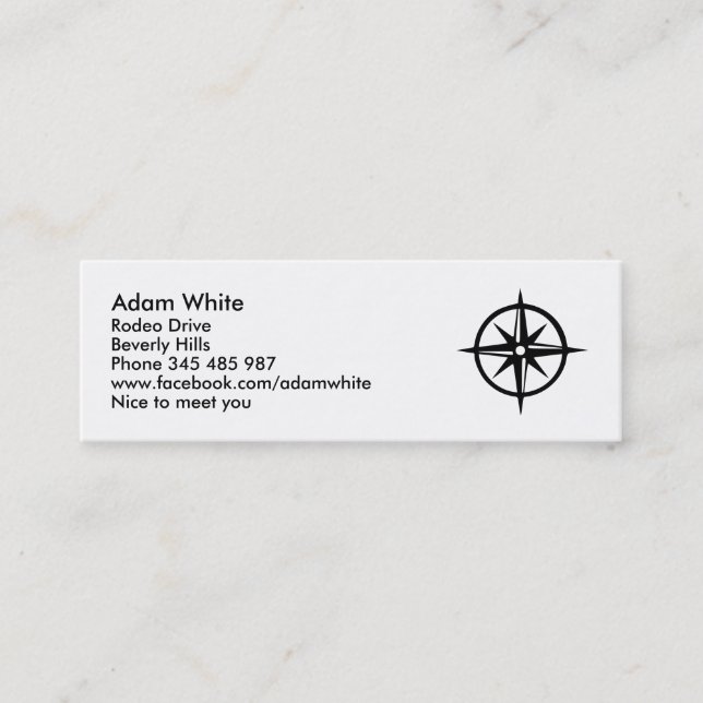 Compass Mini Business Card (Front)