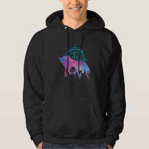 Compass Outdoors Forest Animal Galaxy Nature Grizz Hoodie