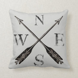 Compass Pillow: North, South, East & West Cushion
