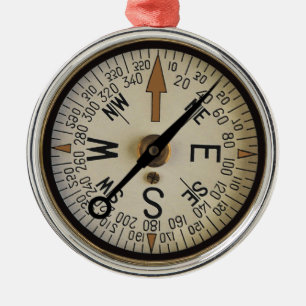 Compass Rose 1 Metal Ornament