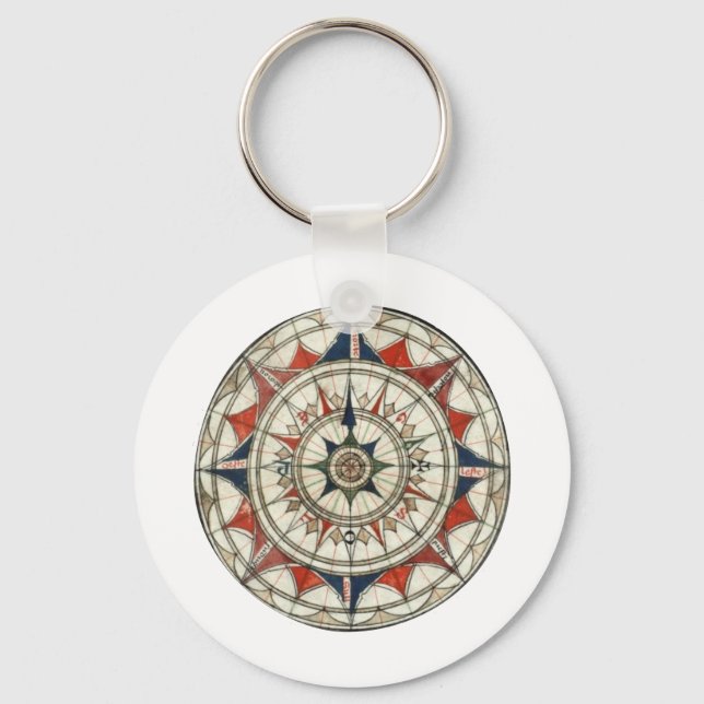 Compass Rose #5 Key Ring (Front)