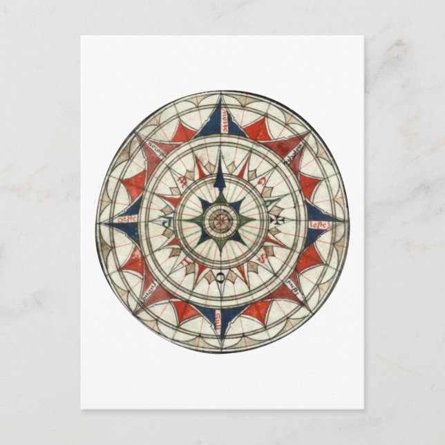 Compass Rose #5 Postcard (Front)